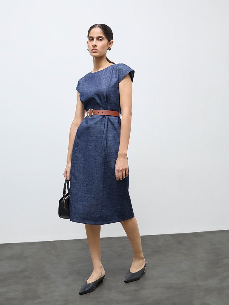 Wardrobe Navy A-Line Dress