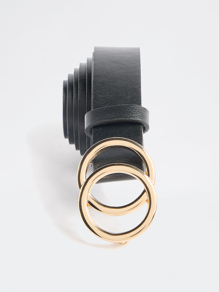 Westside Accessories Black Double-Ring Detail Belt