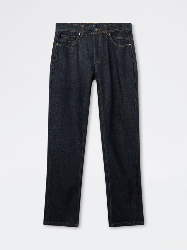 Ascot Indigo Relaxed-Fit Mid-Rise Jeans