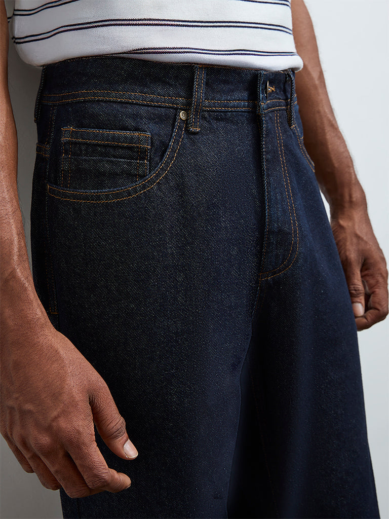Ascot Indigo Relaxed-Fit Mid-Rise Jeans