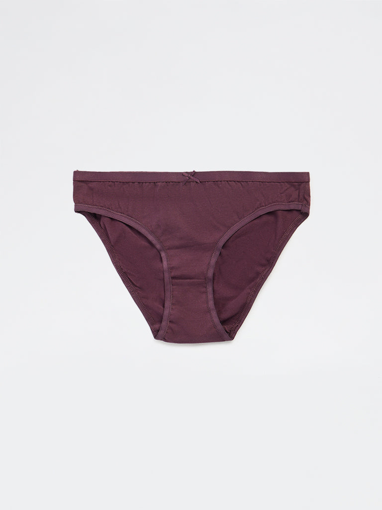 Wunderlove 3-Pack Printed Cotton-Blend Bikini Briefs