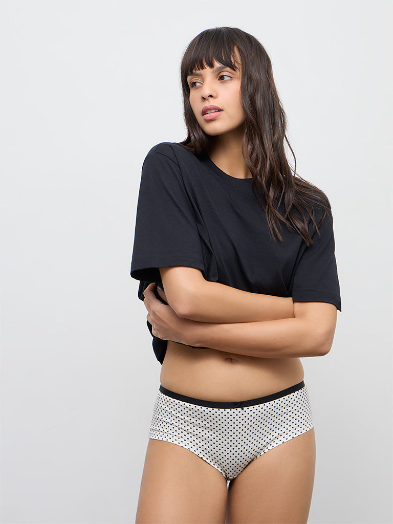 Wunderlove 3-Pack Polka Dot Cotton-Blend Low-Rise Briefs