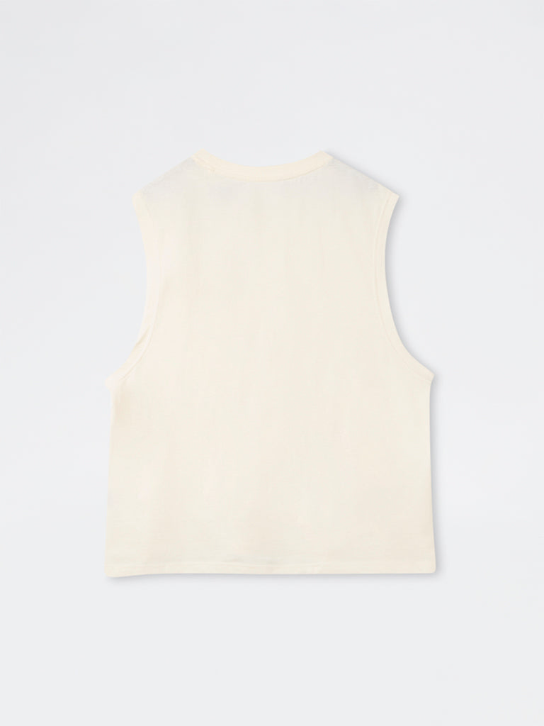 Nuon White Relaxed-Fit Cotton T-Shirt