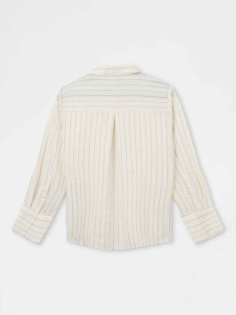 Wardrobe Ivory Striped Shirt