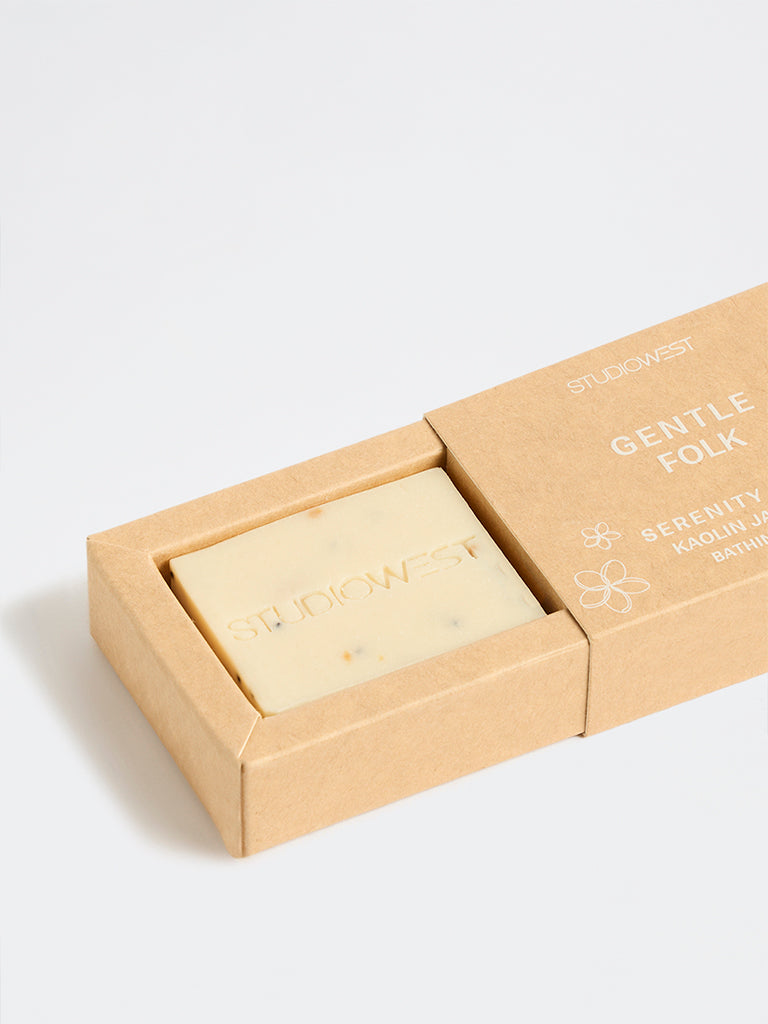 Studiowest Gentle Folk Serenity Studs Kaolin Jasmine Bathing Bar -75 gm