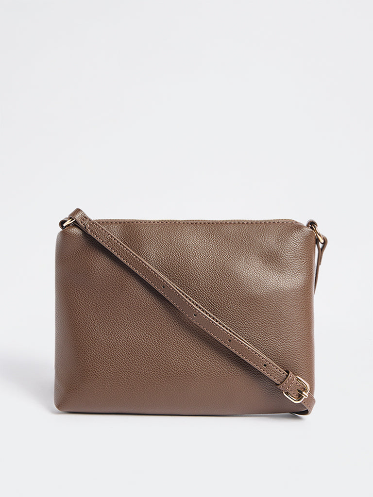 Westside Brown Pouch with Sling Handle