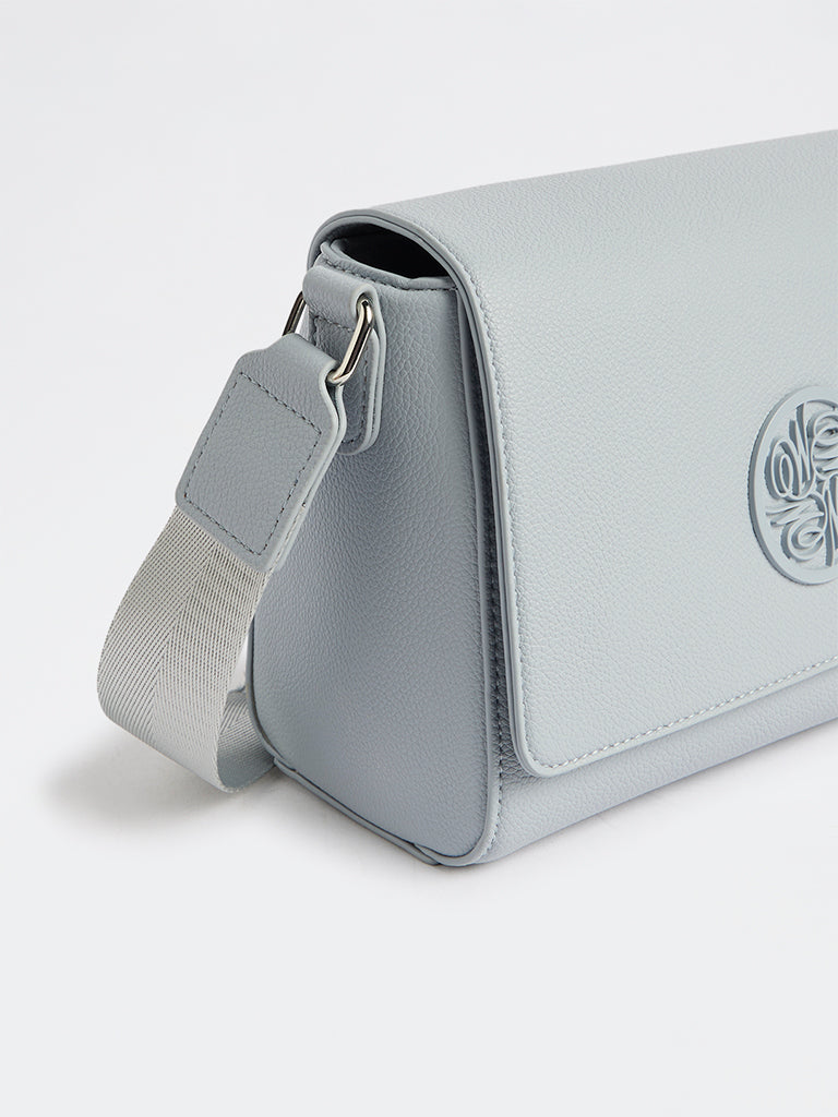 Westside Blue Embossed Sling Bag