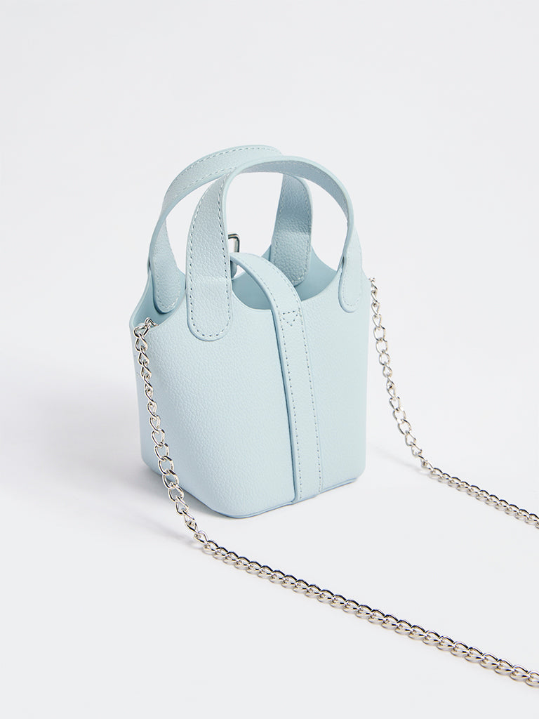 Westside Light Blue Nano Bucket Bag