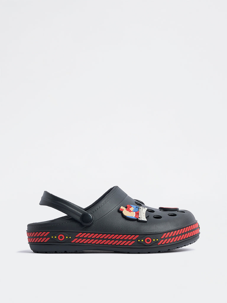 Yellow Black Boxing-Themed Clogs