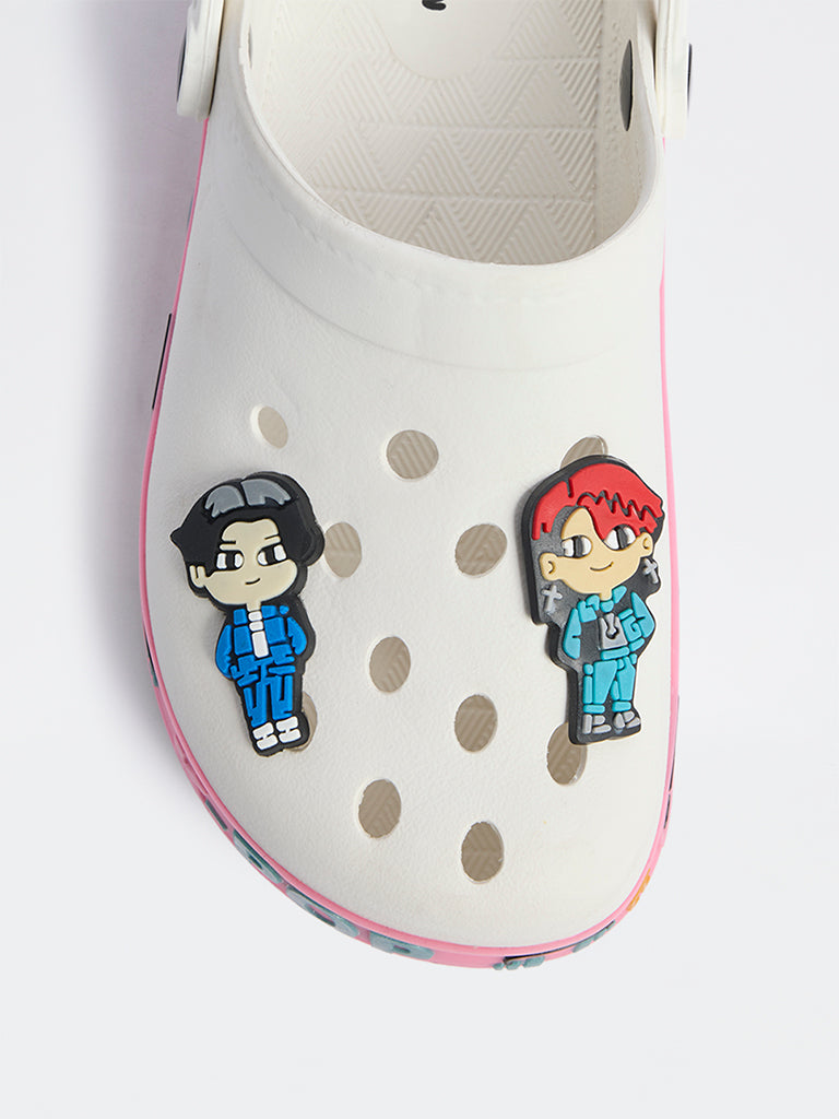 Yellow White K-Pop Inspired Clogs