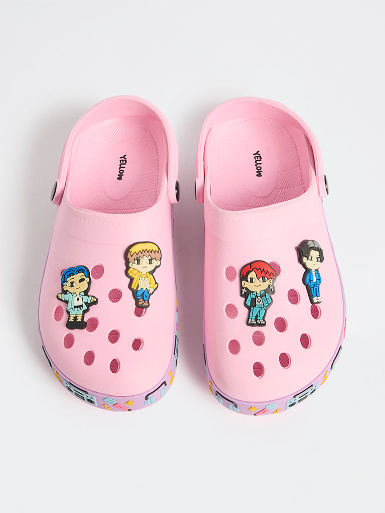 Yellow Pink K-Pop Inspired Clogs