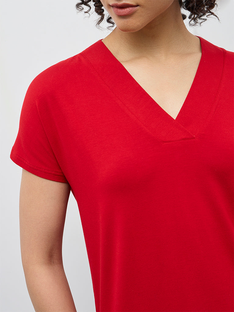 Wunderlove Red Solid Top