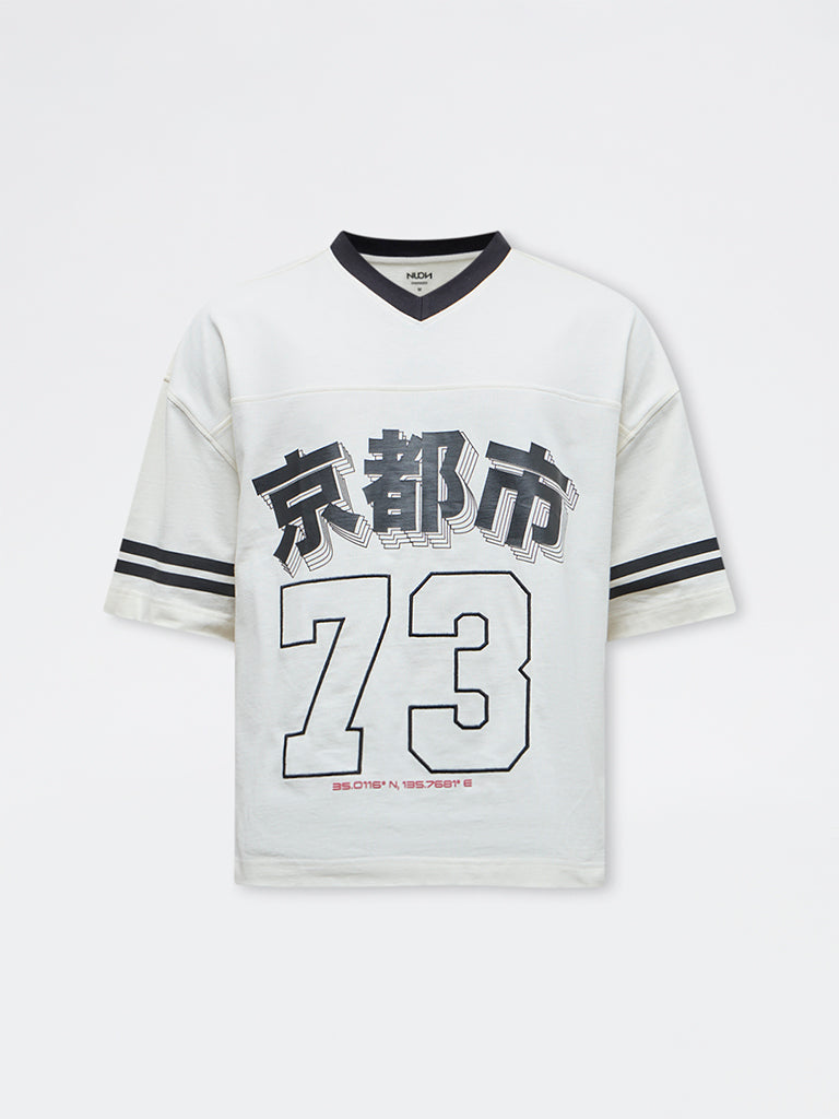 Nuon Off-White Printed Oversized-Fit Cotton T-Shirt