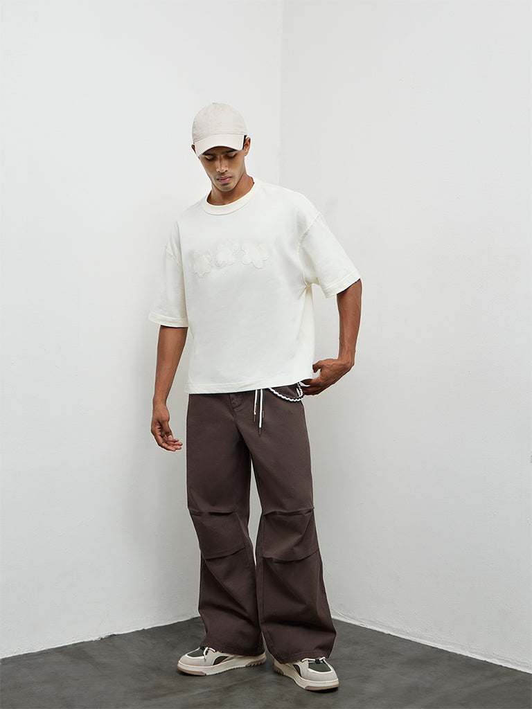 Nuon Off-White Oversized Cotton T-Shirt