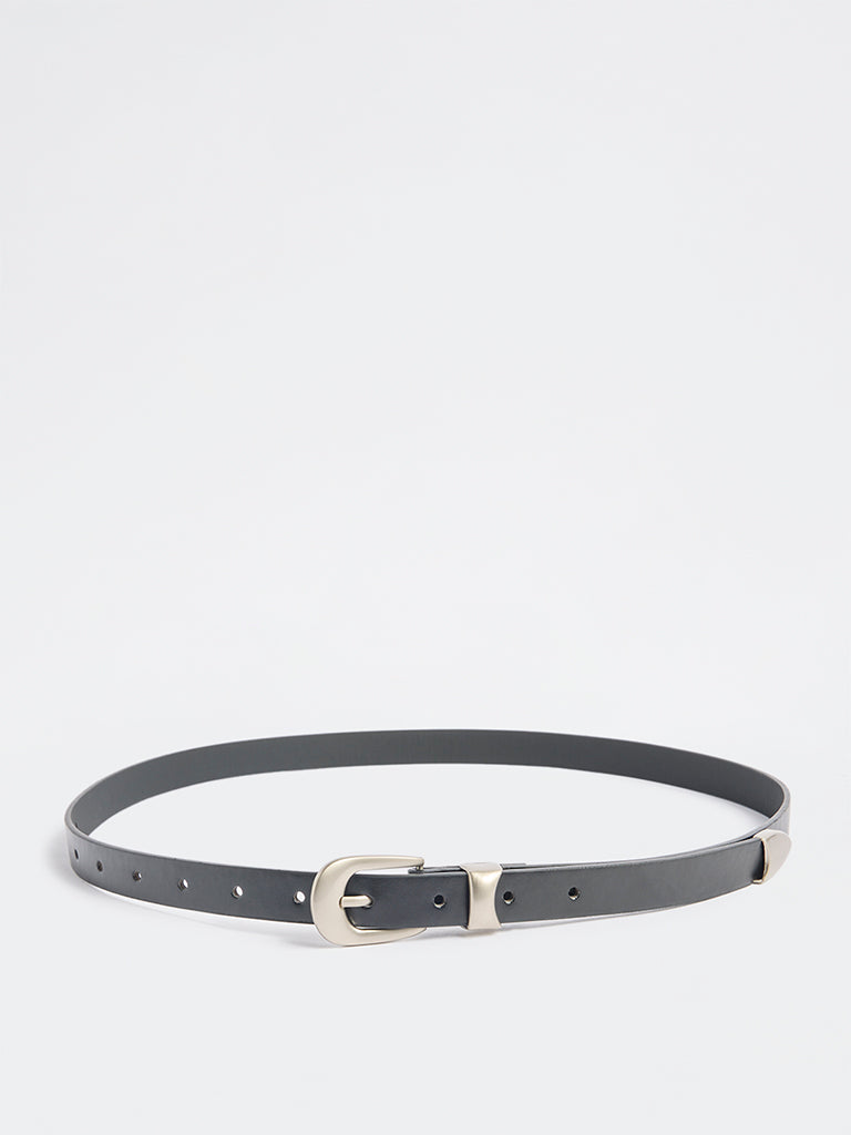 Westside Accessories Black Buckle Keeper Belt