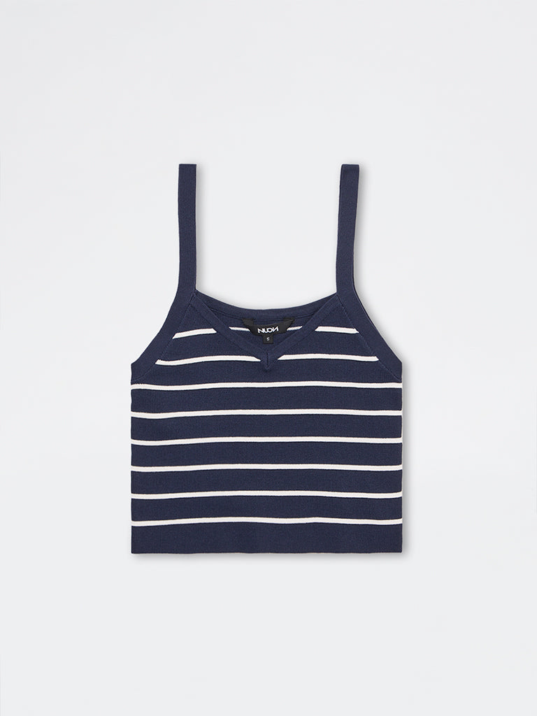 Nuon Navy Striped Top