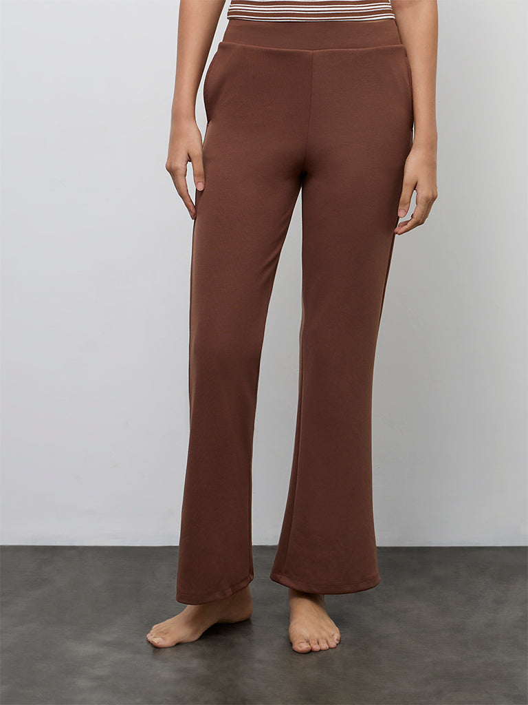 Nuoflexx Brown High-Rise Pants