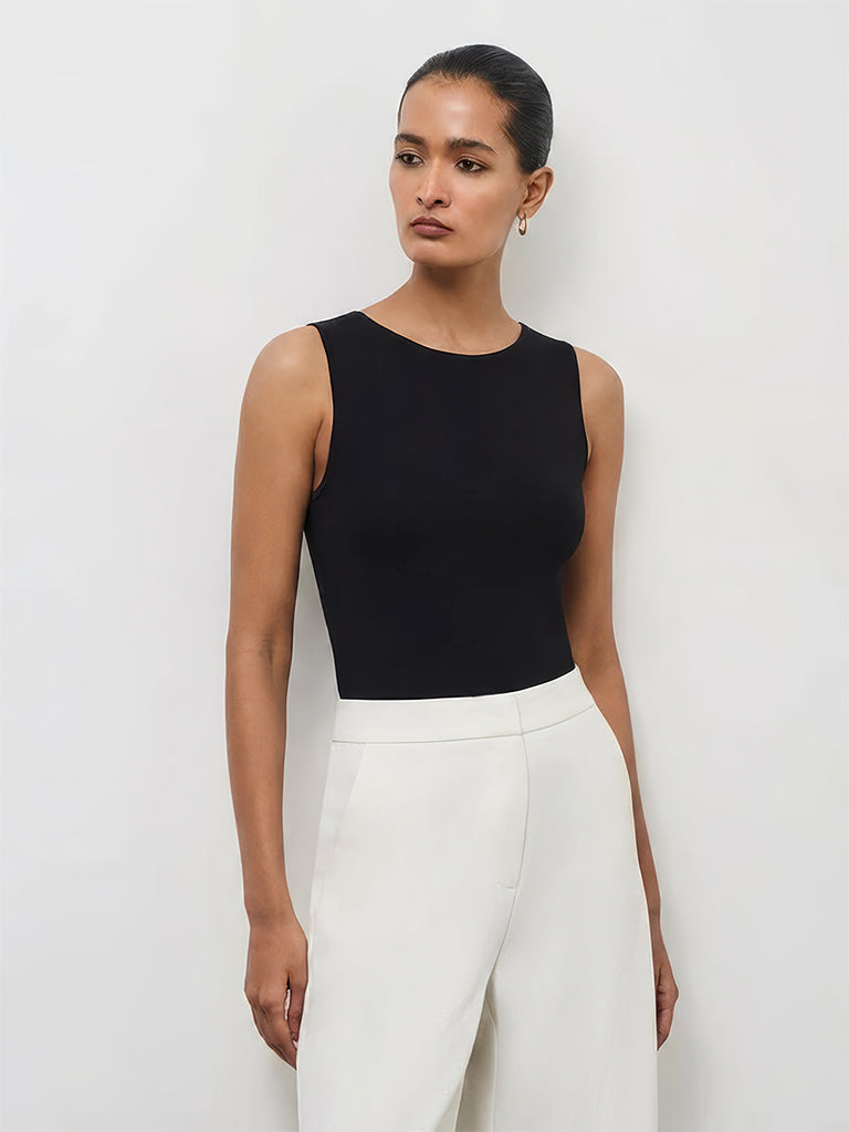 Wardrobe Black Cotton-Blend T-Shirt