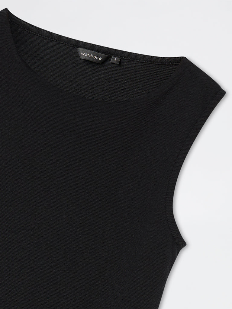 Wardrobe Black Cotton-Blend T-Shirt