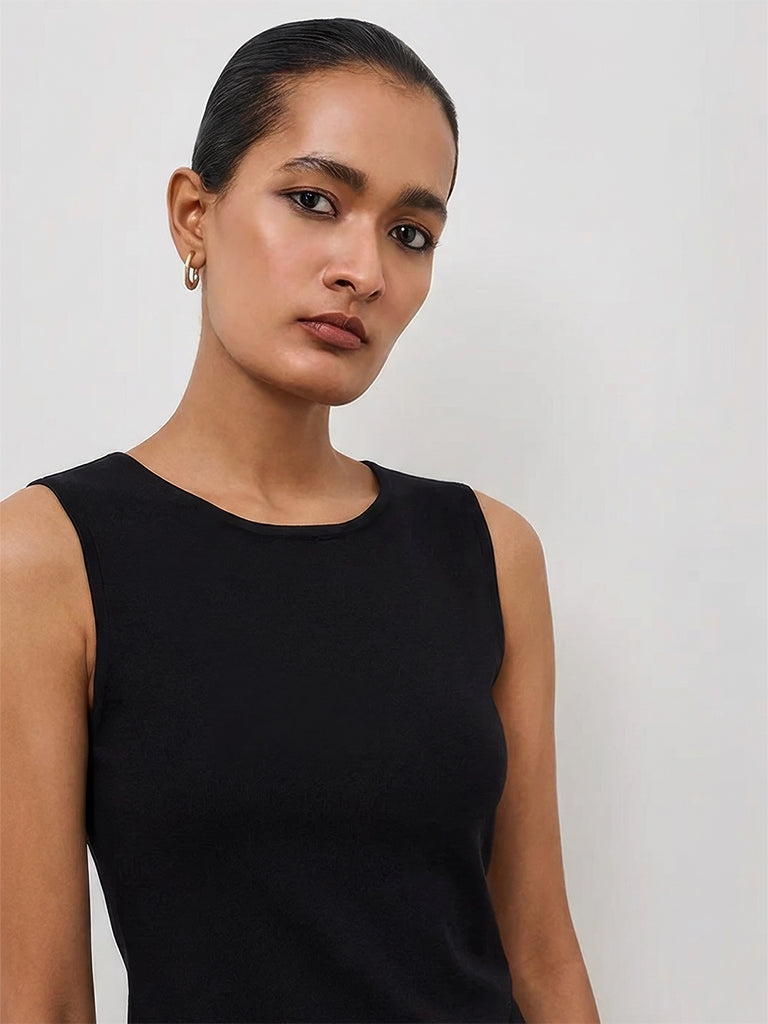 Wardrobe Black Cotton-Blend T-Shirt