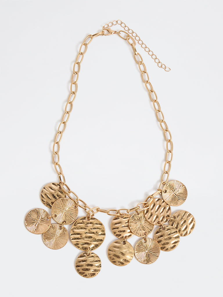 Westside Accessories Gold Coin Charm Necklace