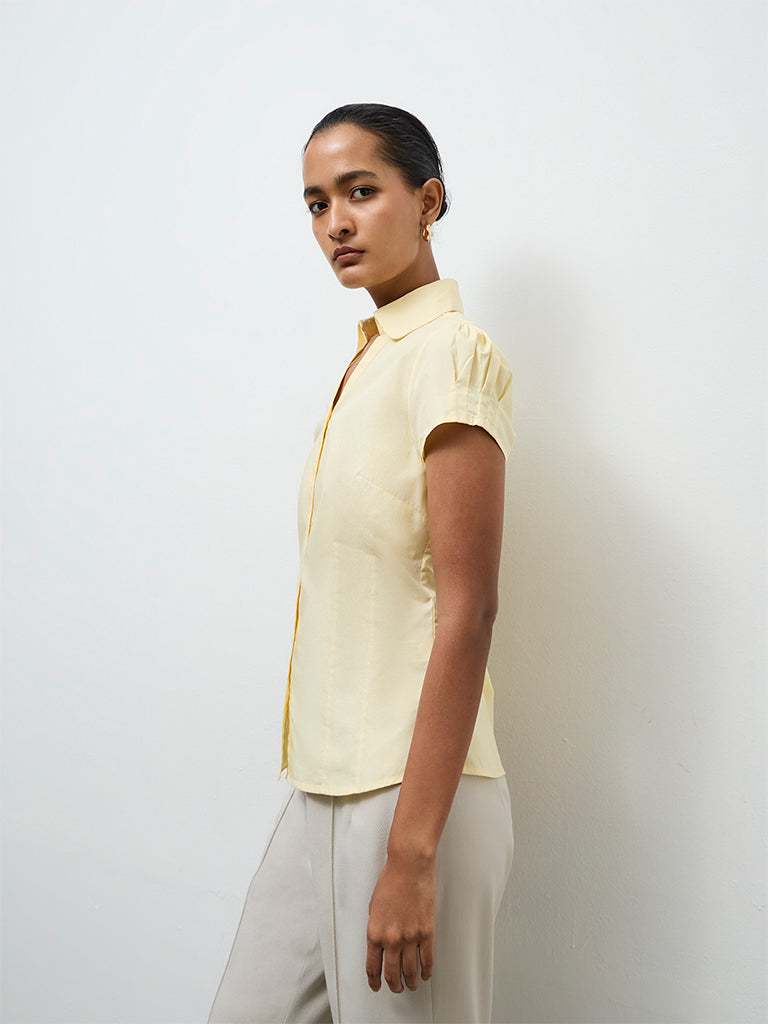 Wardrobe Light Yellow Solid Shirt