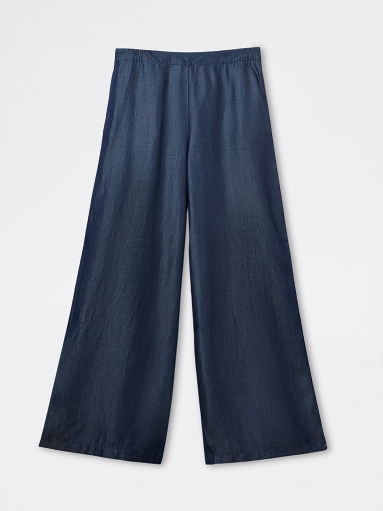 Wardrobe Indigo High-Rise Denim Trousers