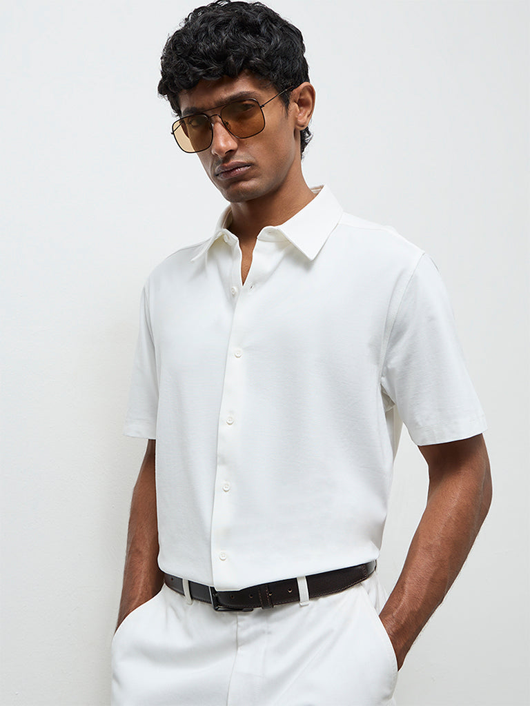Ascot White Relaxed-Fit Shirt