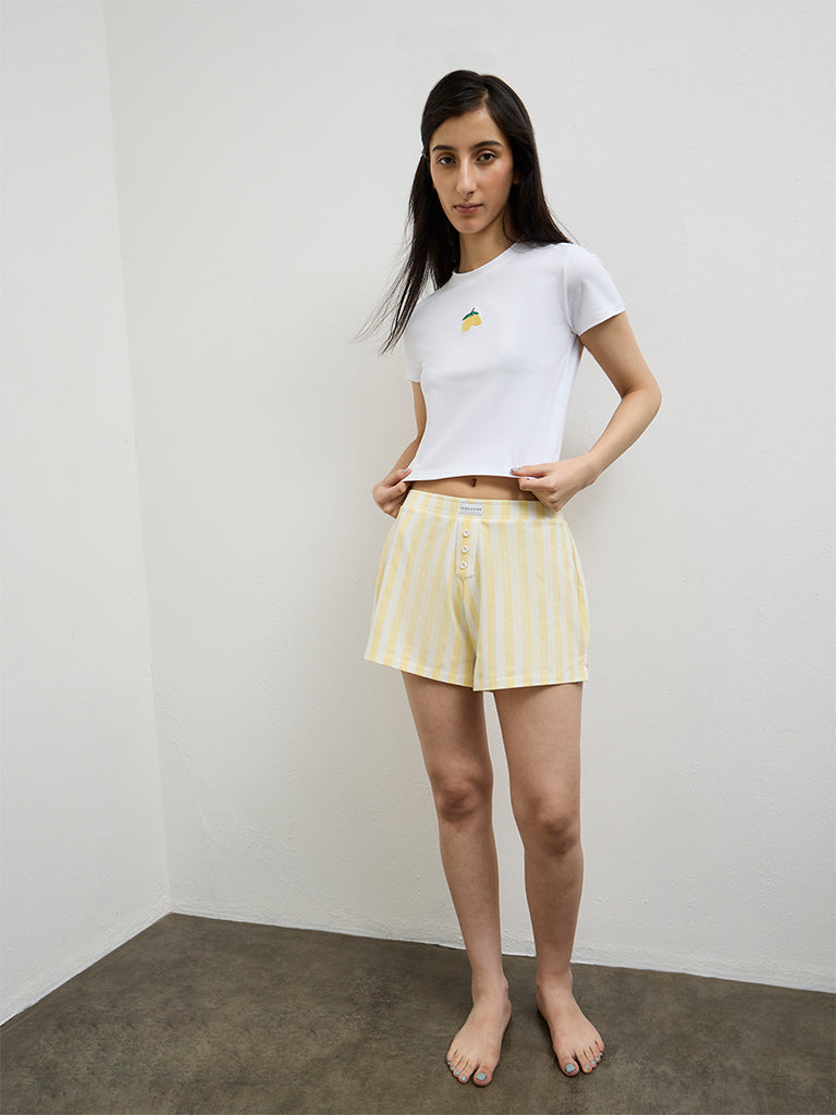 Superstar White Embroidered Cotton-Blend T-Shirt