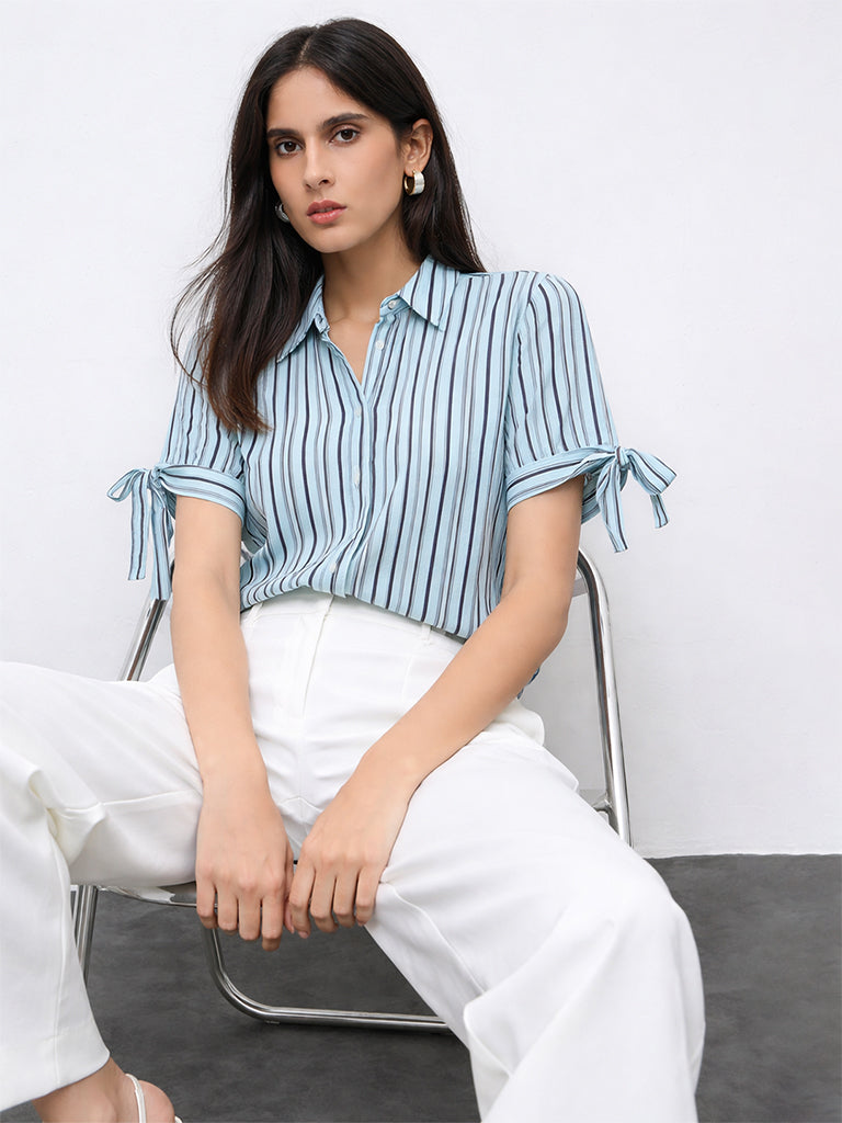 Wardrobe Blue Striped Shirt