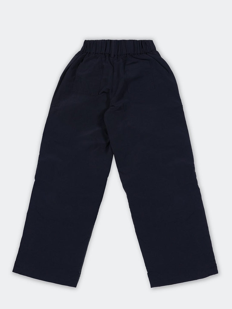 Girls Black Zip Pocket Wide Leg Cargo Trousers