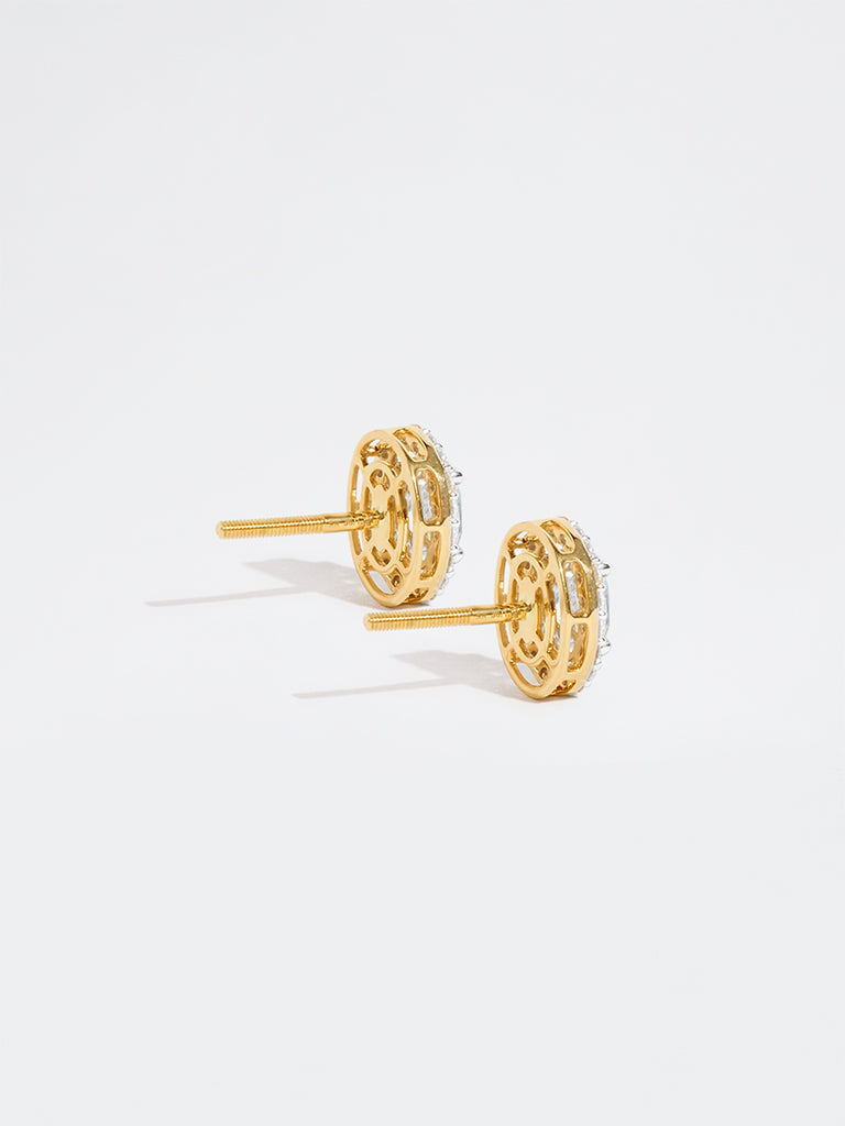 Oval Halo Lab Diamond Stud Earrings