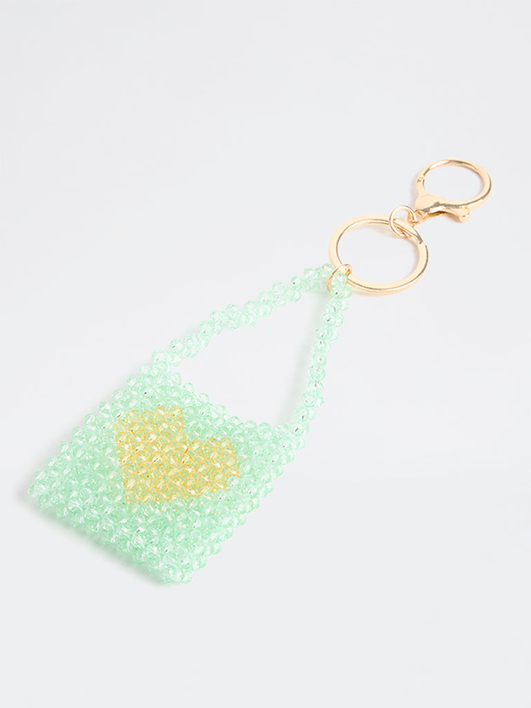 Westside Accessories Green Bag Beaded Bag Charm