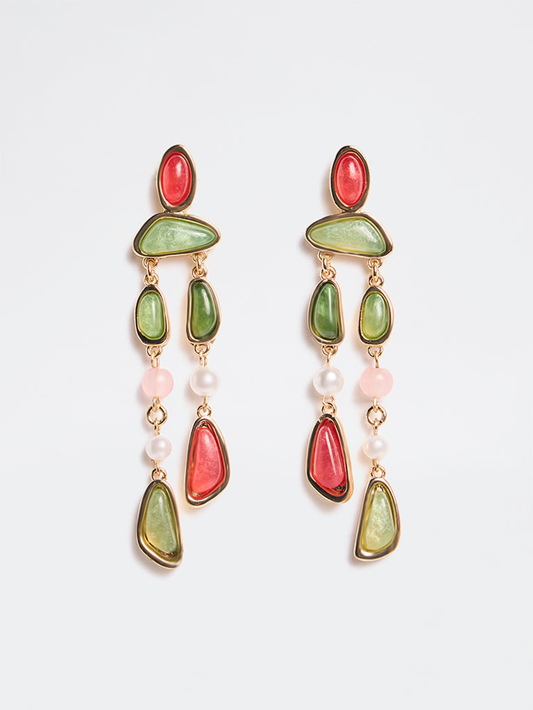 Westside Accessories Multicolour Resin Dangler Earrings