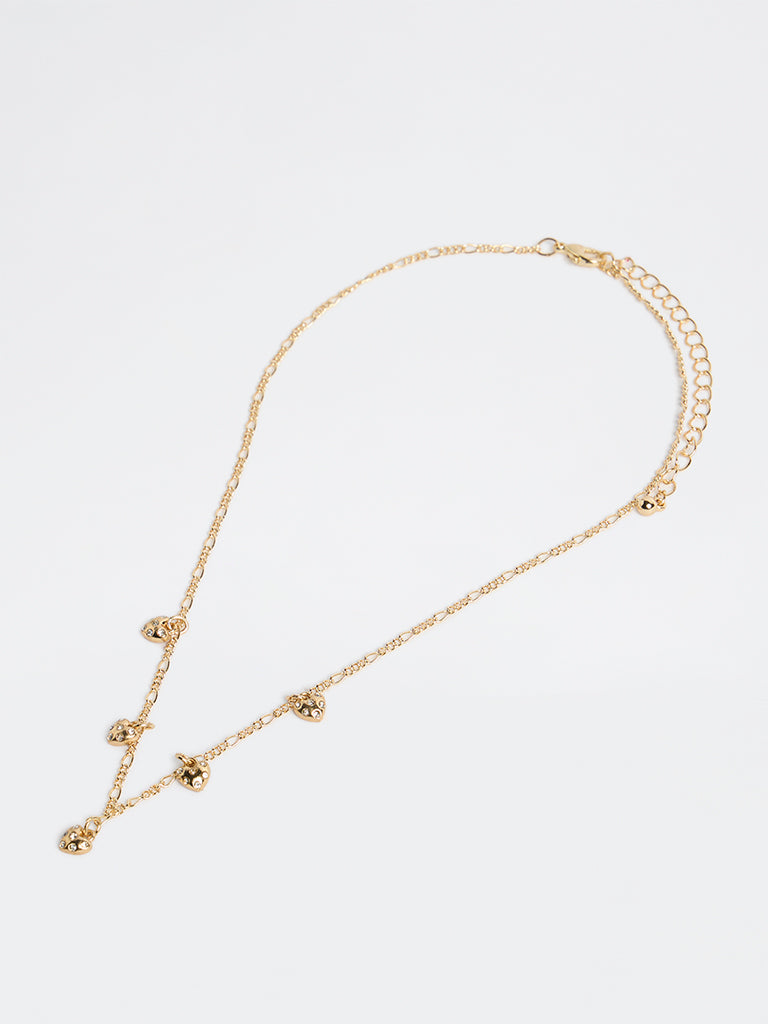 Westside Accessories Gold Heart Charm Necklace