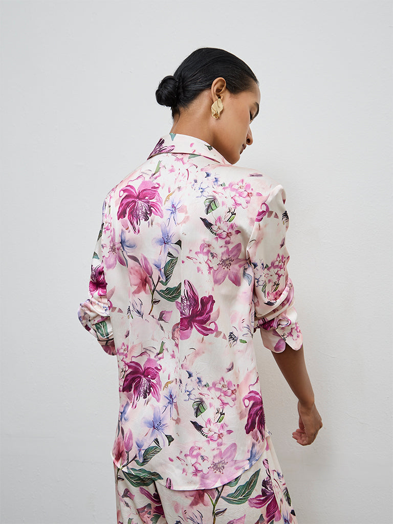 Wardrobe Pink Floral Design Shirt