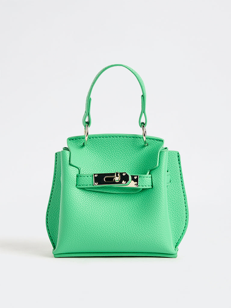 Westside Green Textured Mini Sling Bag