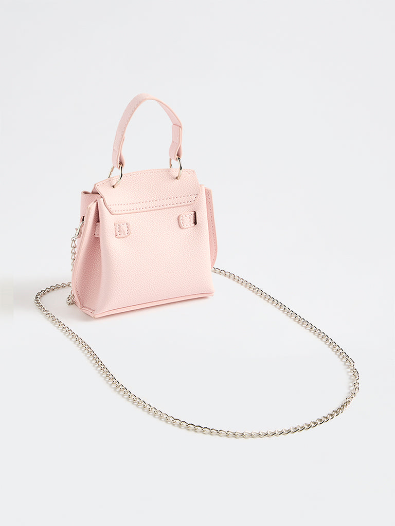 Westside Pink Textured Mini Sling Bag