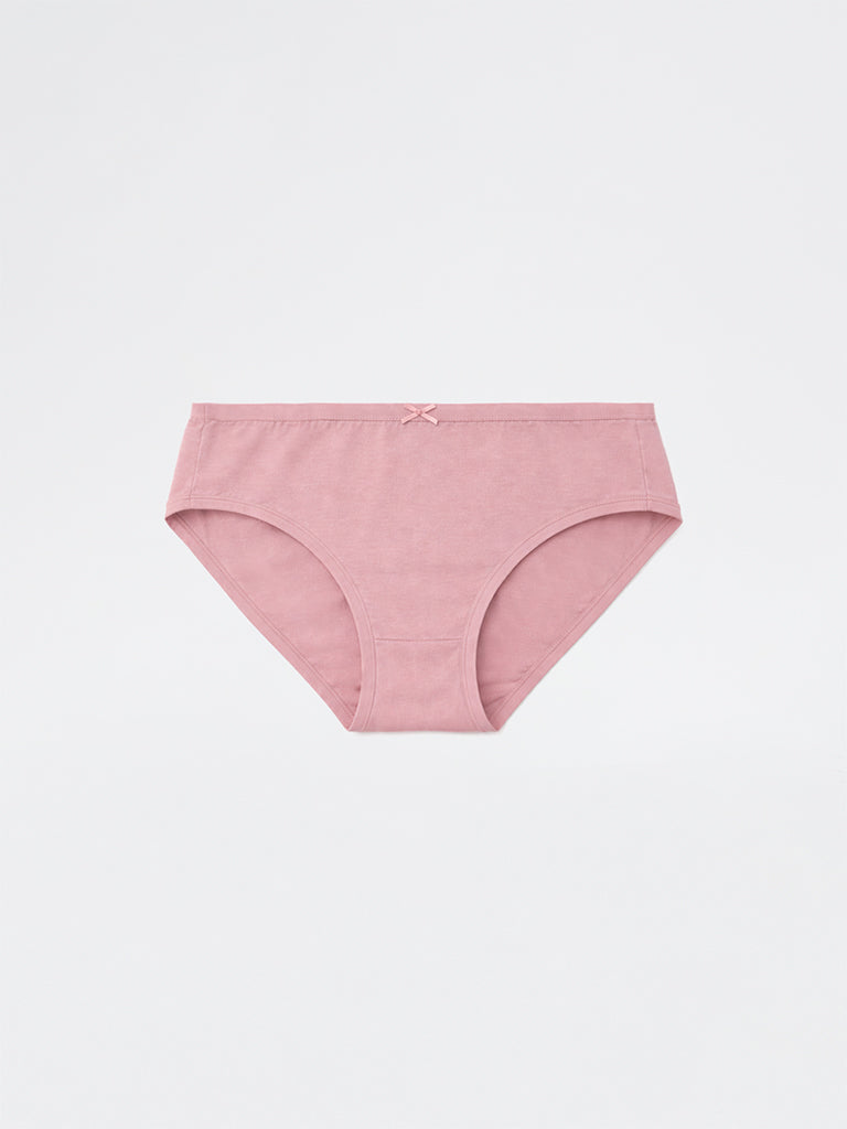 Wunderlove 3-Pack Checkered Printed Cotton-Blend Hi-Leg Briefs