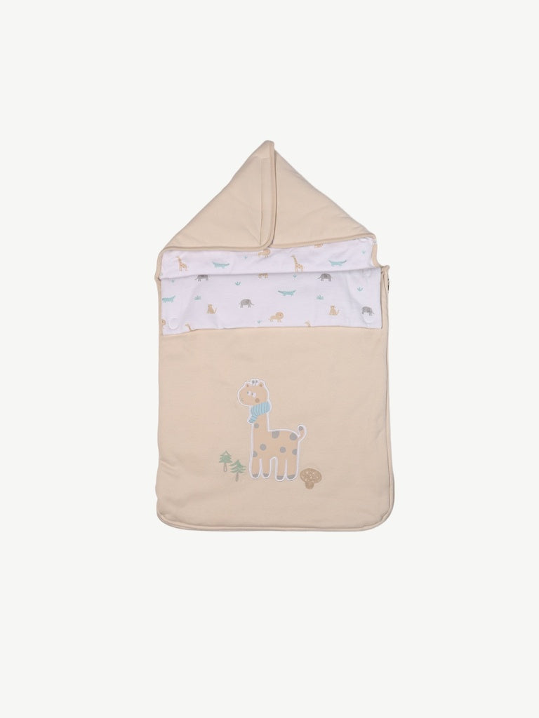 HOP Baby Boys Beige Cotton Baby Sleeping Bag