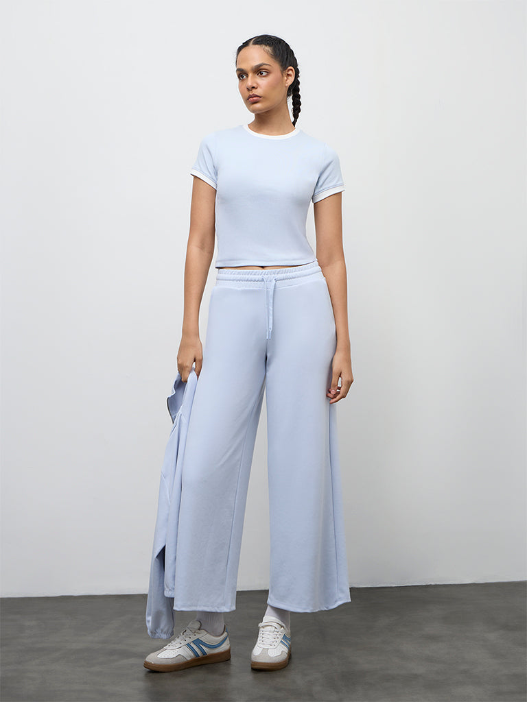 Nuoflexx Light Blue High-Rise Track Pants