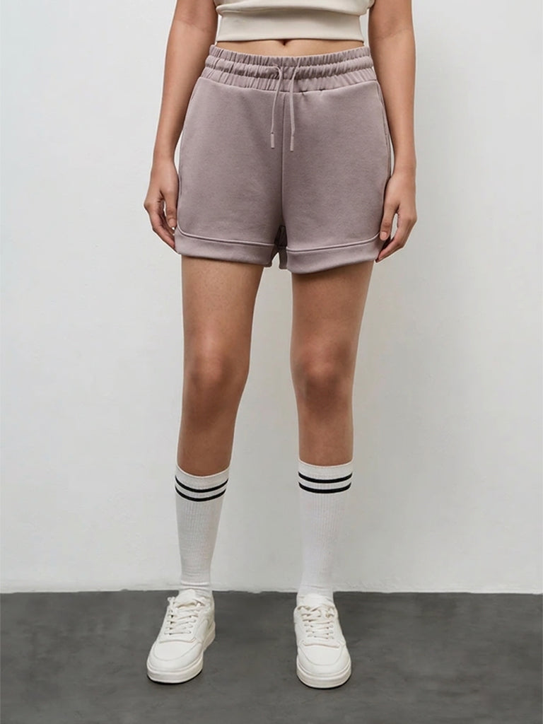 Nuoflexx Taupe High-Rise Shorts