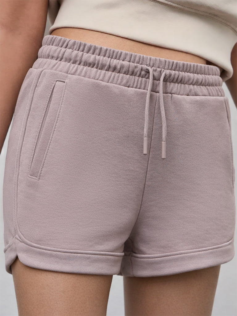 Nuoflexx Taupe High-Rise Shorts