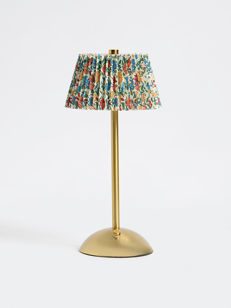 Westside Home Multicolor Floral Pattern Metal USB Lamp