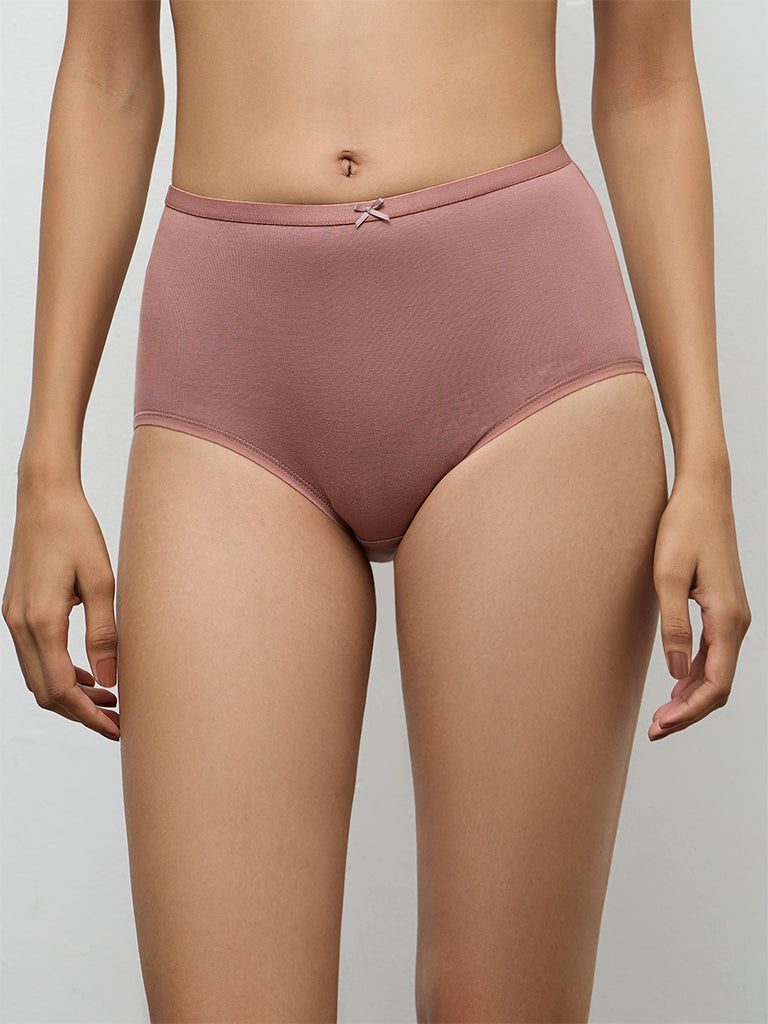 Wunderlove 3-Pack Solid Cotton-Blend High-Rise Briefs
