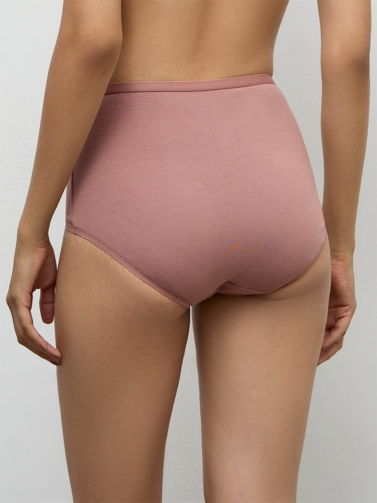 Wunderlove 3-Pack Solid Cotton-Blend High-Rise Briefs