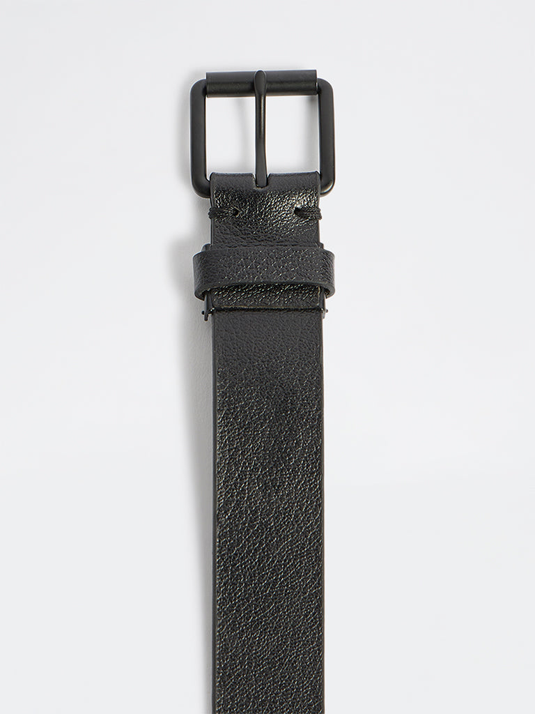 Westside Accessories Black Square Buckle Belt