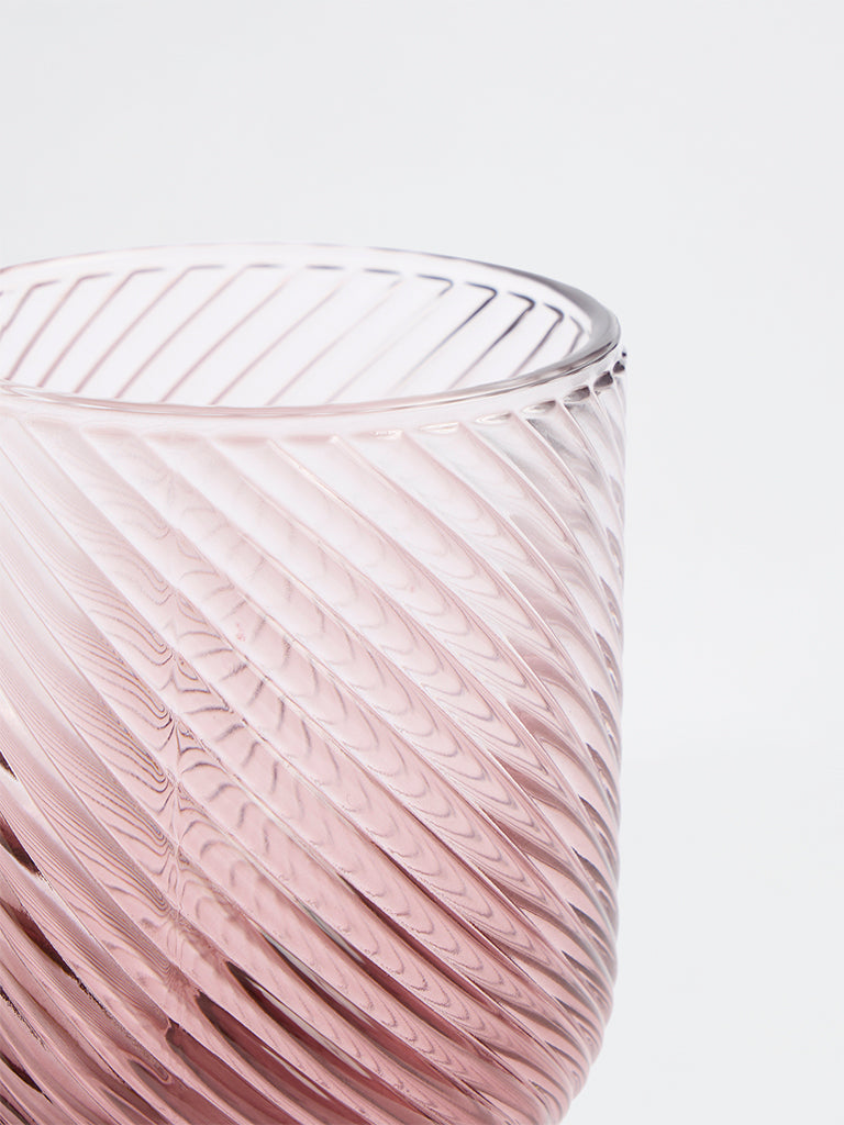 Westside Home Pink Ombre-Finish Water Glass