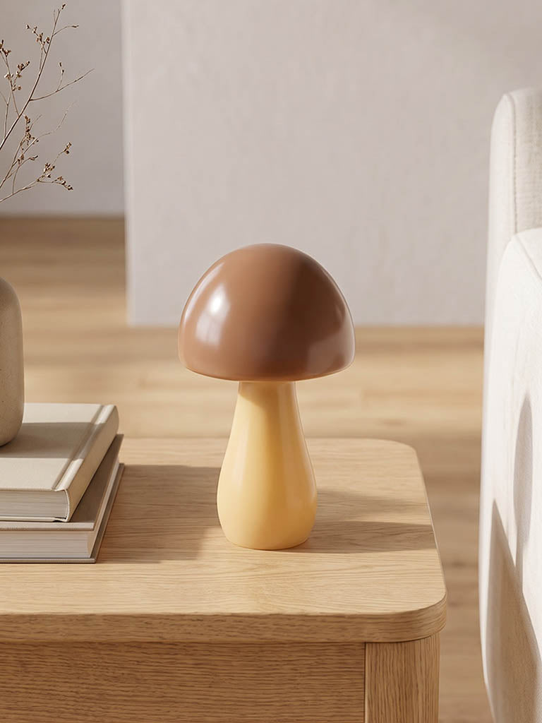 Westside Home Brown Glass Mushroom Decorative Object