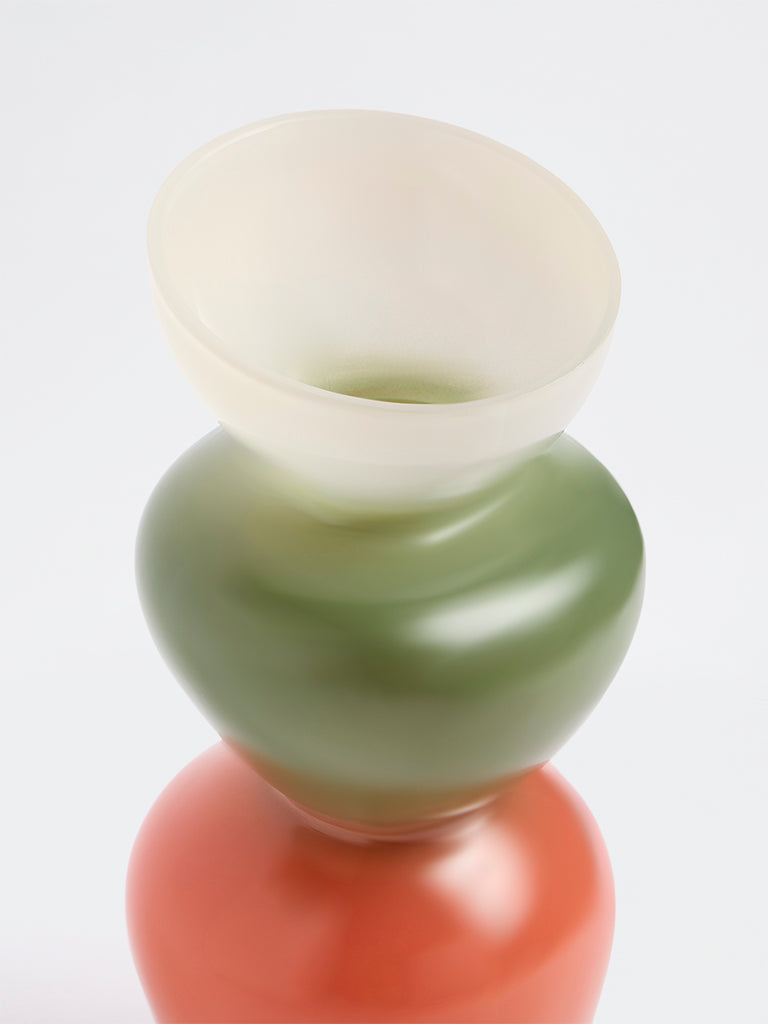 Westside Home Multicolor Three-Tiered Glass Vase